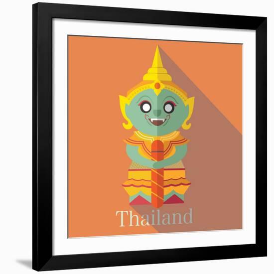 Wat Pra Kaew Icon Eps 10 Format-Sajja-Framed Art Print