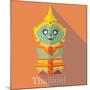 Wat Pra Kaew Icon Eps 10 Format-Sajja-Mounted Art Print