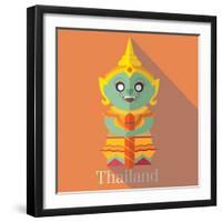 Wat Pra Kaew Icon Eps 10 Format-Sajja-Framed Art Print