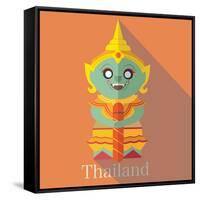 Wat Pra Kaew Icon Eps 10 Format-Sajja-Framed Stretched Canvas