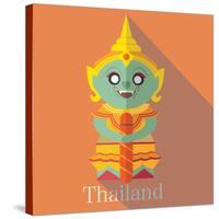 Wat Pra Kaew Icon Eps 10 Format-Sajja-Stretched Canvas