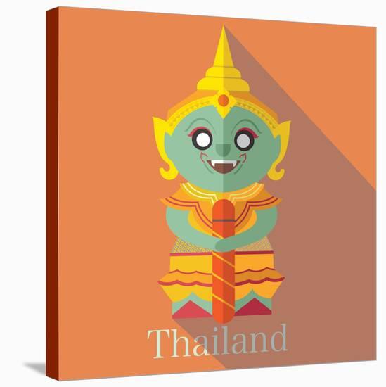 Wat Pra Kaew Icon Eps 10 Format-Sajja-Stretched Canvas