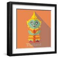 Wat Pra Kaew Icon Eps 10 Format-Sajja-Framed Art Print