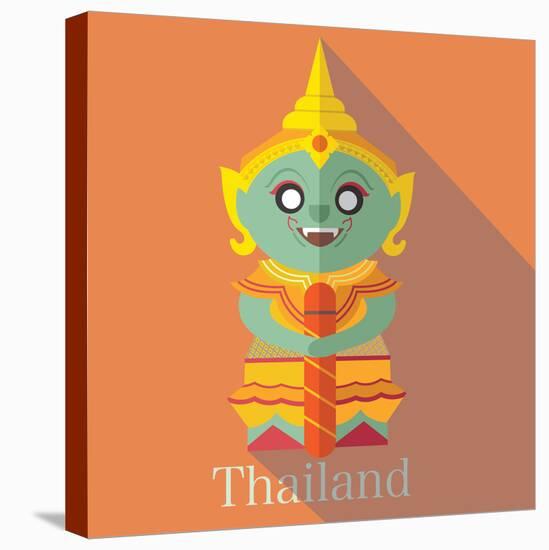 Wat Pra Kaew Icon Eps 10 Format-Sajja-Stretched Canvas