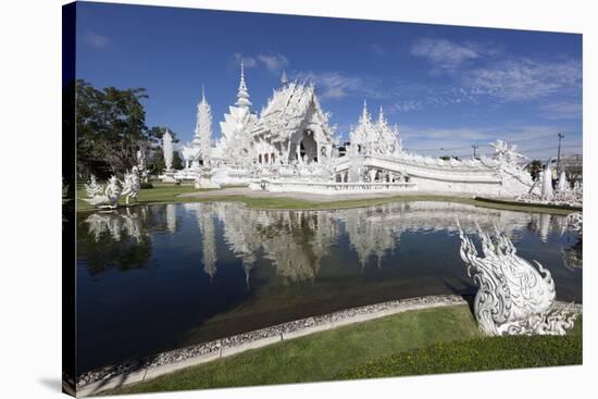 Wat Rong Khun (White Temple), Chiang Rai, Northern Thailand, Thailand, Southeast Asia, Asia-Stuart Black-Stretched Canvas