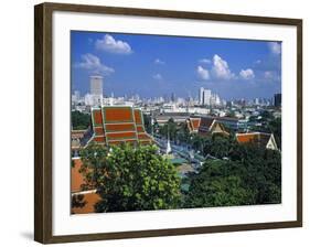 Wat Saket from Golden Mount, Bangkok, Thailand-Alan Copson-Framed Photographic Print