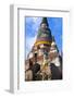 Wat Yai Chai Mongkol, Ayutthaya, Thailand-Peter Adams-Framed Photographic Print