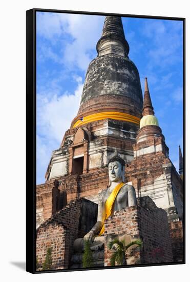 Wat Yai Chai Mongkol, Ayutthaya, Thailand-Peter Adams-Framed Stretched Canvas