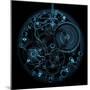 Watch (3D Xray Blue Transparent)-X-RAY pictures-Mounted Art Print