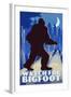 Watch for Bigfoot - WPA Style-Lantern Press-Framed Art Print