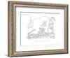 "Watch out, Fred! Here it comes again!" - New Yorker Cartoon-George Price-Framed Premium Giclee Print