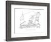 "Watch out, Fred! Here it comes again!" - New Yorker Cartoon-George Price-Framed Premium Giclee Print