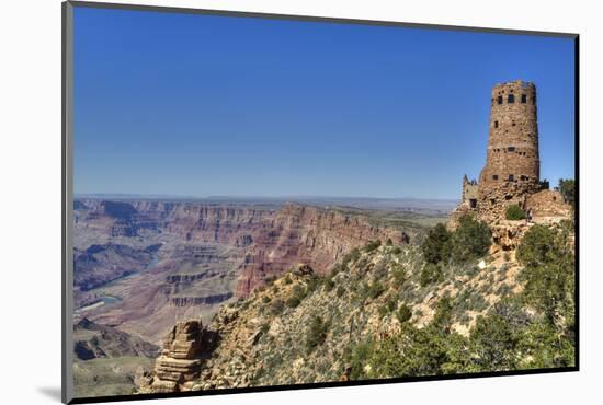 Watch Tower, Colorado River Below, Desert View Point, South Rim, Grand Canyon National Park-Richard Maschmeyer-Mounted Photographic Print