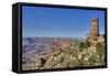 Watch Tower, Colorado River Below, Desert View Point, South Rim, Grand Canyon National Park-Richard Maschmeyer-Framed Stretched Canvas