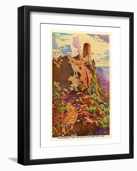 Watch Tower, Grand Canyon-null-Framed Art Print