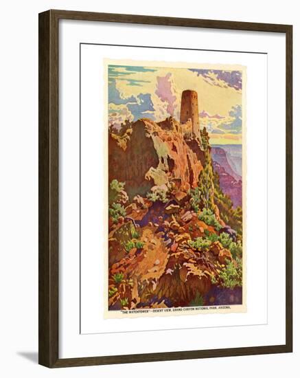 Watch Tower, Grand Canyon-null-Framed Art Print