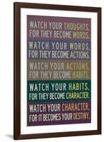 Watch Your Thoughts Modern-null-Framed Art Print