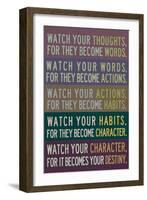 Watch Your Thoughts Modern-null-Framed Art Print