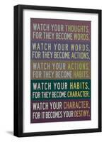 Watch Your Thoughts Modern-null-Framed Art Print