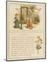 Watched by a Companion a Girl Swings in a Garden-Kate Greenaway-Mounted Art Print