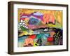 Watchful Eye Elephants-Wyanne-Framed Giclee Print