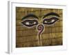 Watchful Eyes of Buddha Atop Swayambhunath Stupa, Kathmandu, Nepal-Merrill Images-Framed Photographic Print