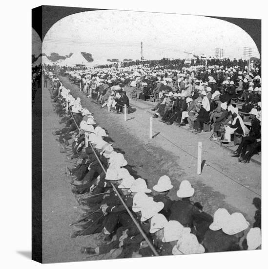 Watching a Football Match Between the Lancashire Fusiliers and Border Regiments, Delhi, 1910s-HD Girdwood-Stretched Canvas