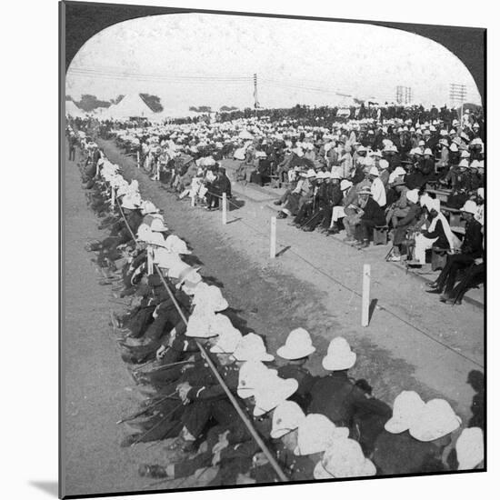 Watching a Football Match Between the Lancashire Fusiliers and Border Regiments, Delhi, 1910s-HD Girdwood-Mounted Giclee Print