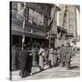 Watching a Free Show on Theatre Street, Looking North to Asakusa Tower, Tokyo, Japan, 1904-Underwood & Underwood-Stretched Canvas