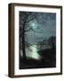 Watching a Moonlit Lake-John Atkinson Grimshaw-Framed Premium Giclee Print