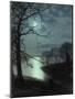 Watching a Moonlit Lake-John Atkinson Grimshaw-Mounted Premium Giclee Print