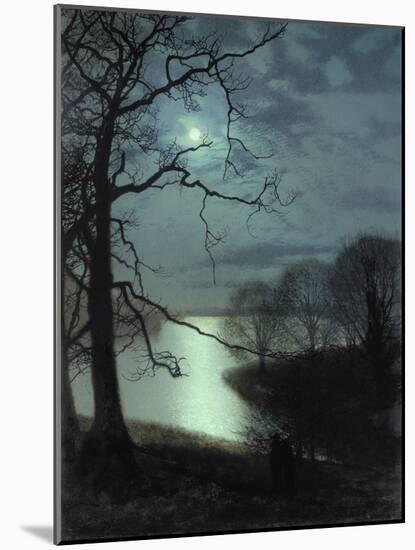 Watching a Moonlit Lake-John Atkinson Grimshaw-Mounted Giclee Print