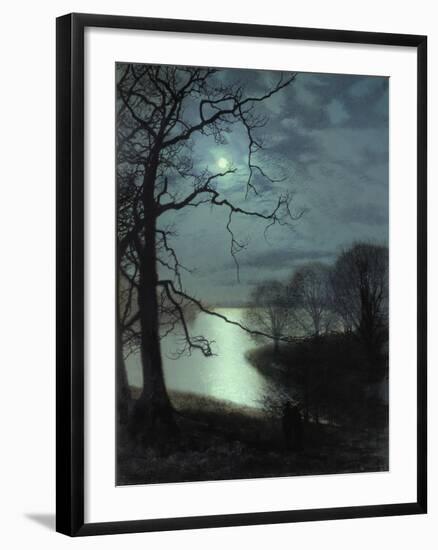 Watching a Moonlit Lake-John Atkinson Grimshaw-Framed Giclee Print