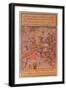 Watching a Reprisal Raid, from the 'Akbarnama', Mughal-null-Framed Giclee Print