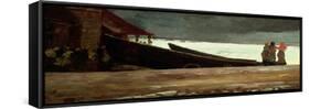 Watching a Storm on the English Coast-Winslow Homer-Framed Stretched Canvas