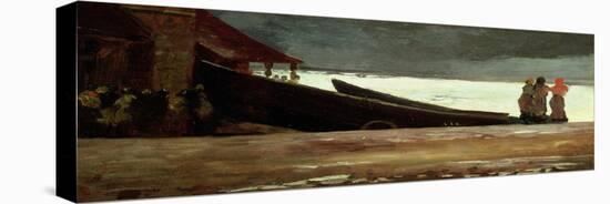 Watching a Storm on the English Coast-Winslow Homer-Stretched Canvas