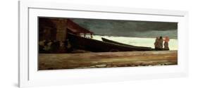 Watching a Storm on the English Coast-Winslow Homer-Framed Premium Giclee Print