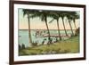 Watching Boat Races, Palm Beach, Florida-null-Framed Premium Giclee Print