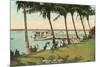 Watching Boat Races, Palm Beach, Florida-null-Mounted Premium Giclee Print