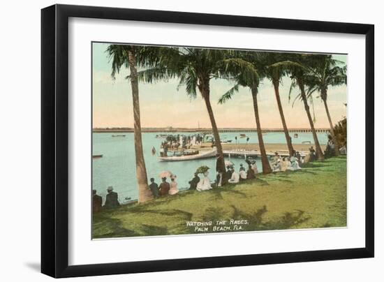 Watching Boat Races, Palm Beach, Florida-null-Framed Art Print