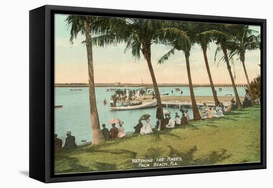 Watching Boat Races, Palm Beach, Florida-null-Framed Stretched Canvas