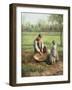 Watching Father Work-Albert Jan Neuhuys-Framed Giclee Print