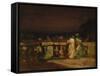 Watching Fireworks at St. Cloud-Louis Charles Auguste Couder-Framed Stretched Canvas