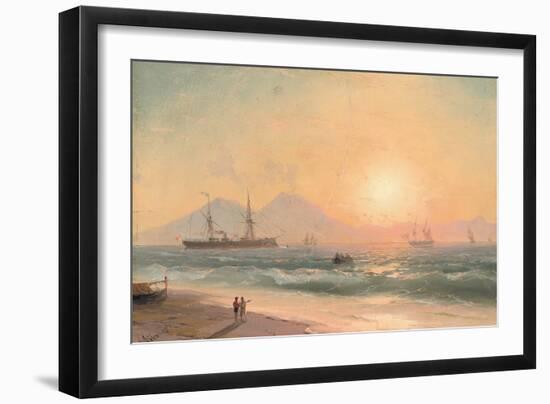 Watching Ships at Sunset-Ivan Konstantinovich Aivazovsky-Framed Giclee Print