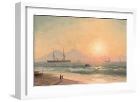 Watching Ships at Sunset-Ivan Konstantinovich Aivazovsky-Framed Giclee Print