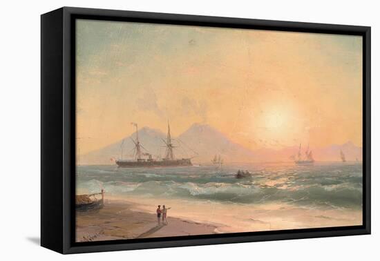 Watching Ships at Sunset-Ivan Konstantinovich Aivazovsky-Framed Stretched Canvas