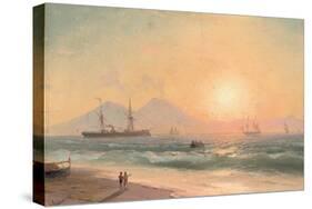 Watching Ships at Sunset-Ivan Konstantinovich Aivazovsky-Stretched Canvas