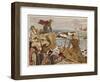 Watching the Approach of Danish Raiders from the English Coast-Herbert A. Bone-Framed Art Print