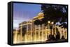 Watching the Bellagio Fountains at Dusk, the Strip, Las Vegas, Nevada, Usa-Eleanor Scriven-Framed Stretched Canvas