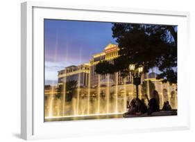 Watching the Bellagio Fountains at Dusk, the Strip, Las Vegas, Nevada, Usa-Eleanor Scriven-Framed Photographic Print